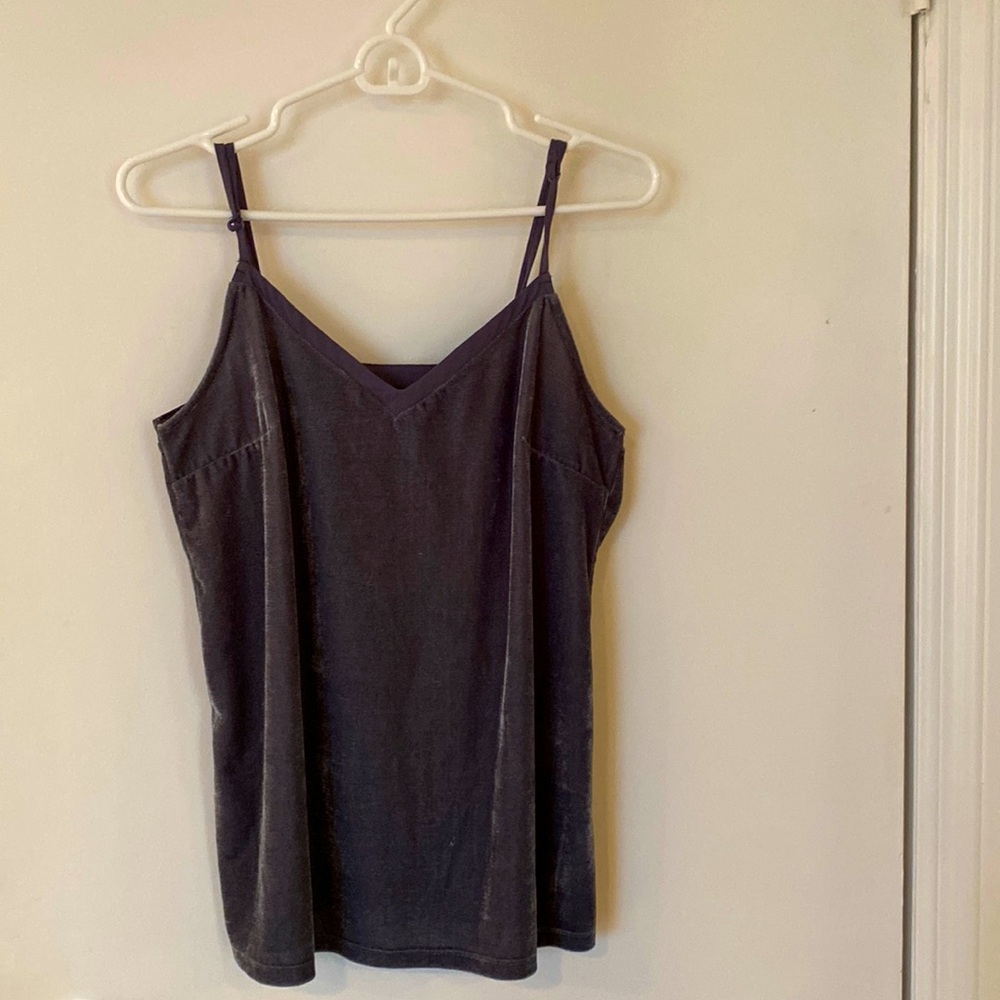 Dark Blue Banana Republic Velvet Top